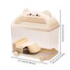 CatShaped Pet Enclosure Ventilated Transparent tank with Wheels Enclosed Raised