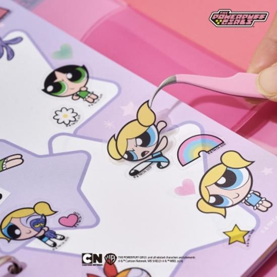 Autocollant transparent Powerpuff Girls de 10 par 10 (Fleur/Bouton d'or/Bulle), une expression populaire en Corée