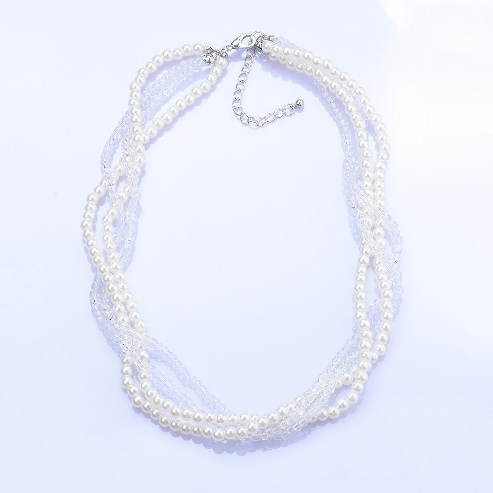 Dongdaemun Multi-Layer Pearl Winding Necklace Stylish And Simple Personalized Neck Chain Temperament Design Sense Item Decoration