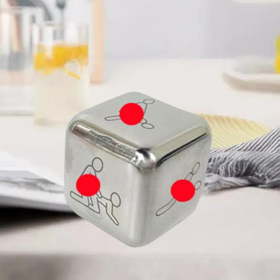 Metal Dice Romantic Date Night Decision Dice Fun Activity Couples Dice Game Toy for Valentine's Day Anniversary