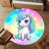 1pc unicorn colorful Round Chair mat Area Rug - Non-Slip, Floor Mat for Office, Bedroom, and Indoor Decor c1125198