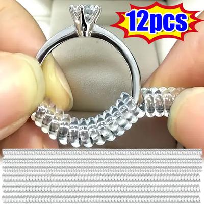 Invisible Ring Adjustment Tool Gold Transparent Round Ring Size Spring Adjustment Device Tightener Resizing Tools Jewelry Guard