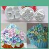 Cake Silicone Decorating Fondant 3pcsset Sugarcraft Plunger Cutter Flower Blossom Mold