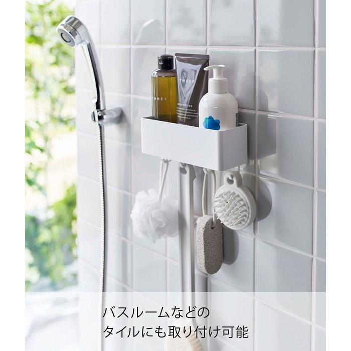 [Yamazaki] Film Hook Rack W18 White, Mist, Approx. W18 x D7.5 x H6cm, 5966Floating, Consolidated Storage, Bathroom & Kitchen Organization