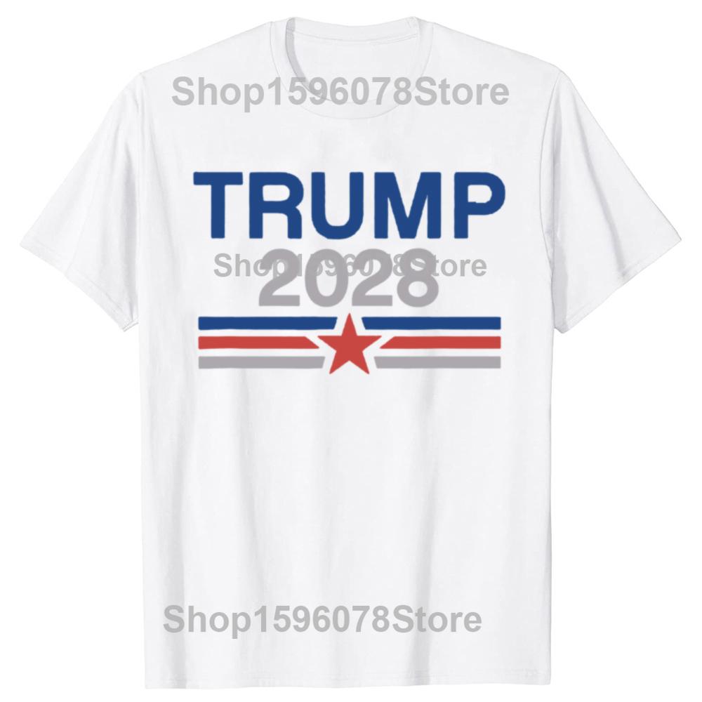 

Funny Trump 2028 Minimalist Retro Graphic T Shirts Men Cotton Humor Streetwear Tee Shirt Short Sleeve Unisex Loose Clothing 3XL