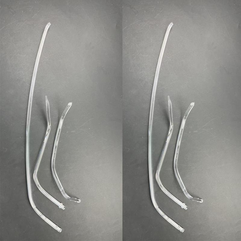 6Pcs/Lot DRL Tube Acrylic White Turn Signal Guide Strip Light DRL Strip Xenon LED For Headlight