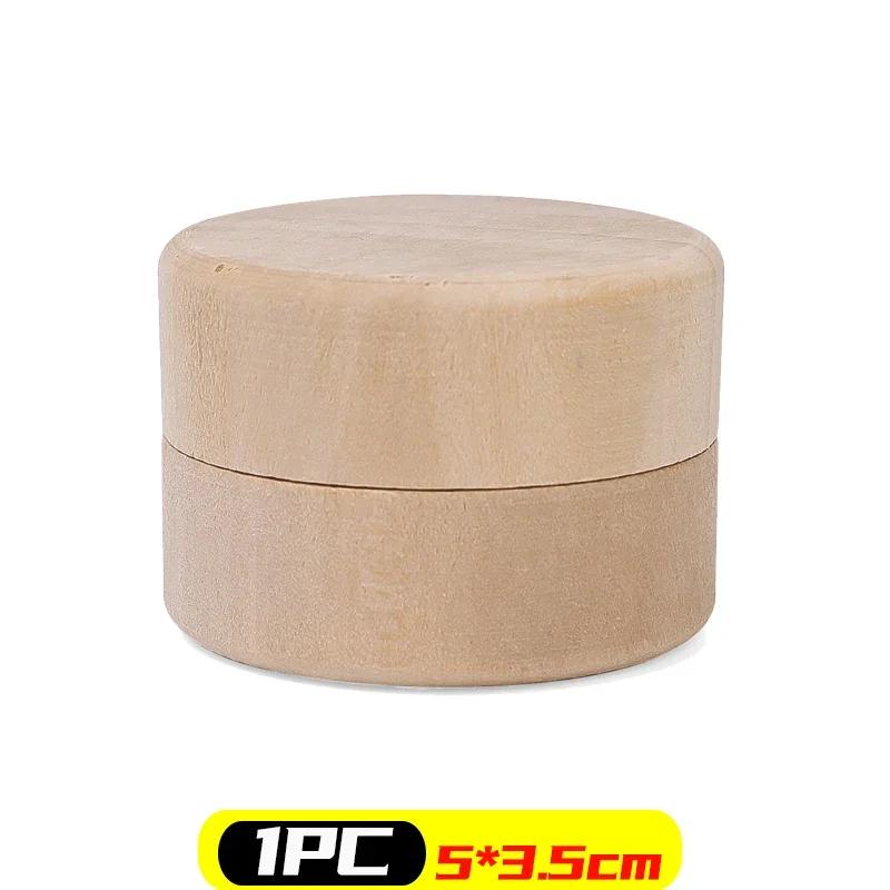 

1/10PCS Mini Round Wooden Boxes Natural Wood Jewelry Rings Earrings Storage Container DIY Anniversary Valentine s Day Gift Decor