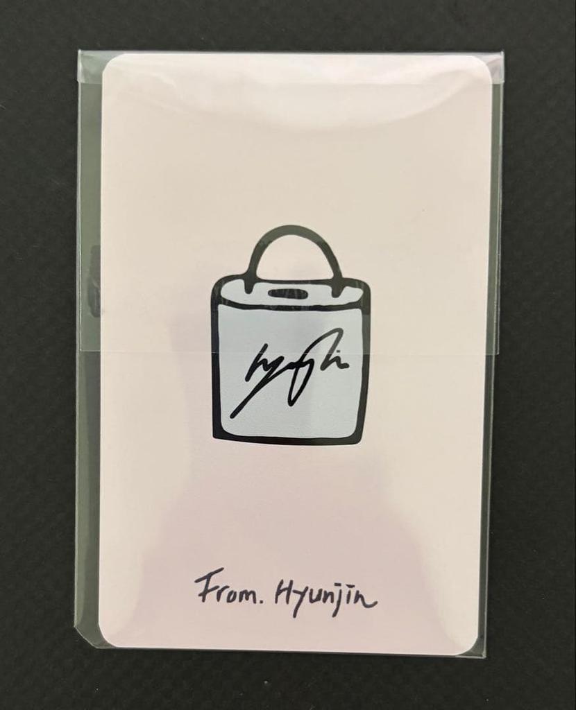 [USED] Official Hyunjin Necklace Bonus Trading Card StrayKids Menpro