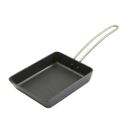 Yutori No Kukan (Comfortable Space) Harumi Kurihara Square Frying Pan, Navy, for Direct Heat Use, HC2A1102-40F