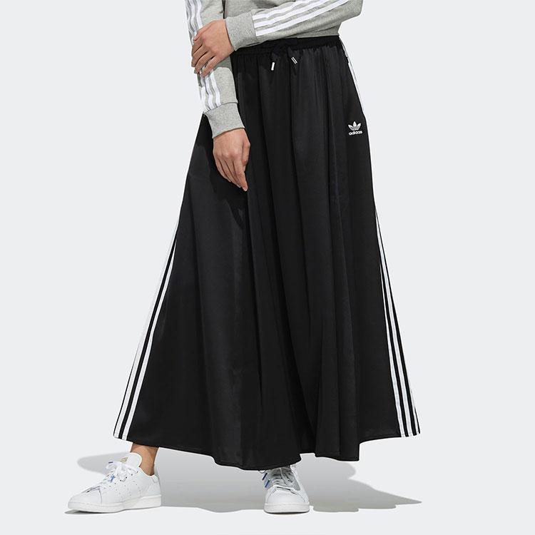 adidas originals Women's Satin Long Skirt Black FL0039