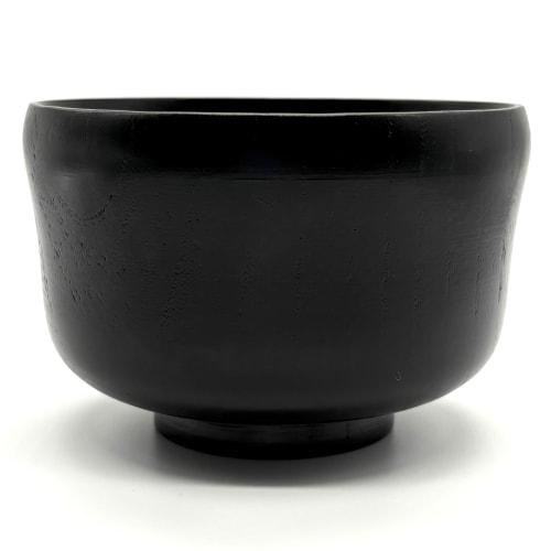 Dishwasher-safe Wooden Matcha Bowl, Black Lacquer Finish, Nanotech Coating, Approximately 170ml Capacity, Small, Made of Natural Wood, Made In Japan