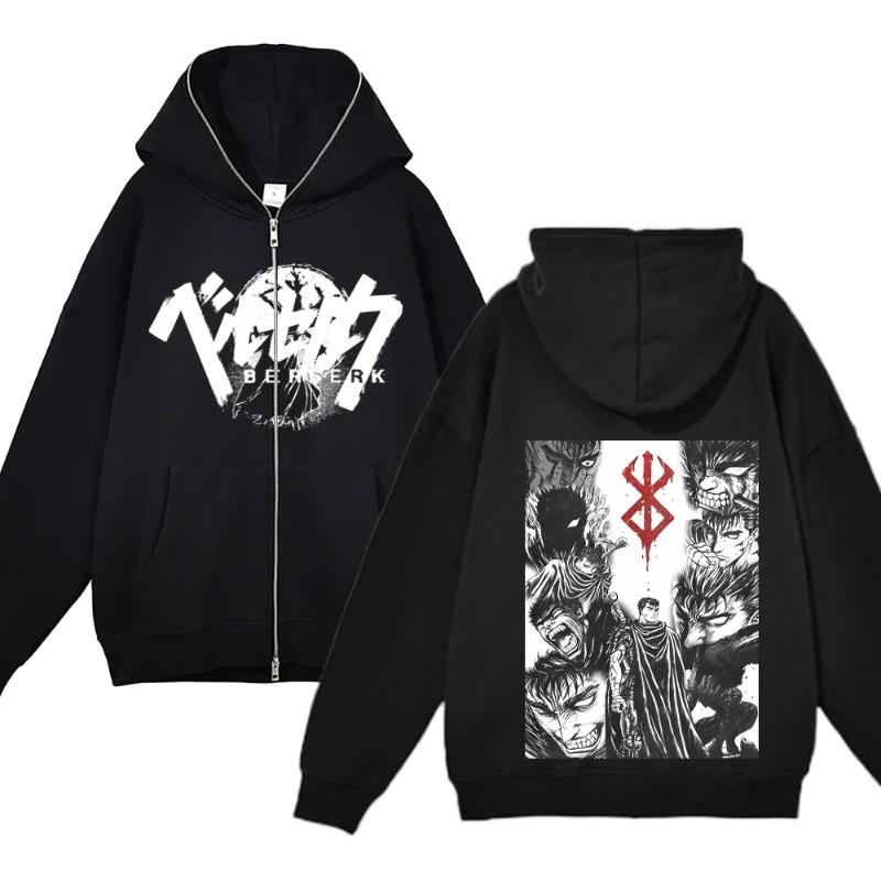 European and American fashion zippered sweatshirt Full Zip Up Hoodies