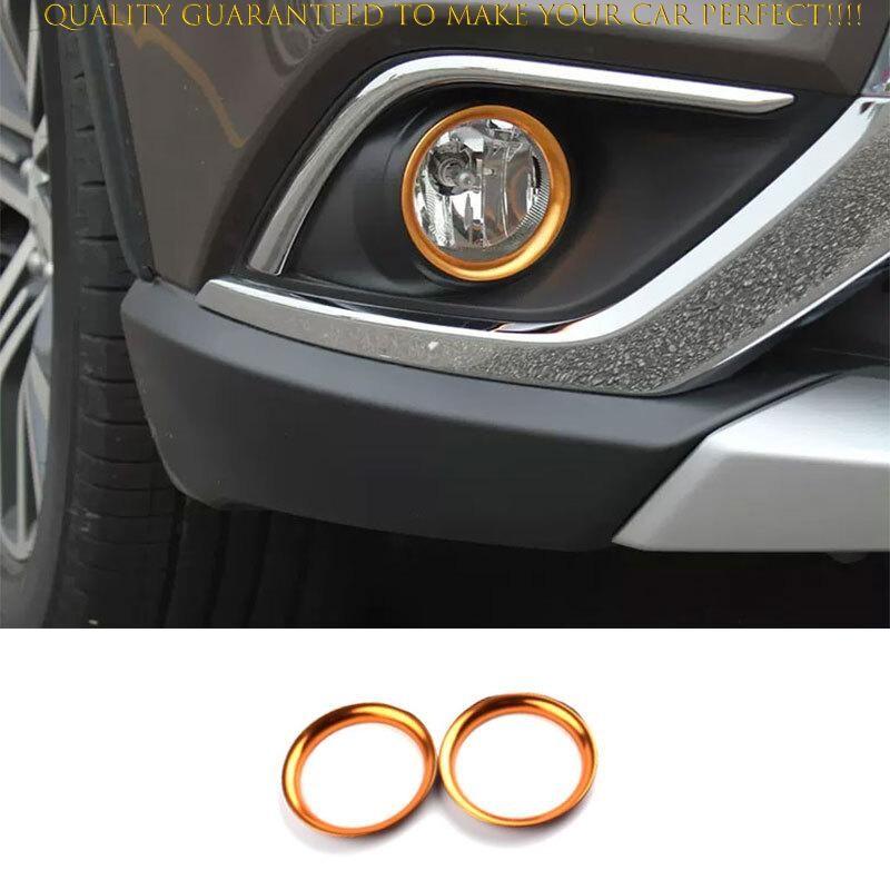 For Mitsubishi Outlander Sport 16-19 Golden Exterior Front Fog Light Frame Trim