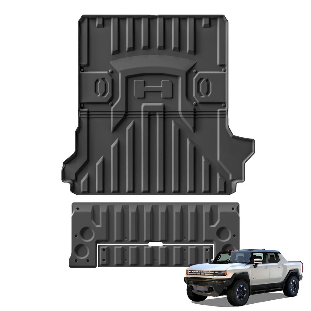 LUCKEASY for GMC Hummer EV 2025-2025 Car Trunk Mat Accessories Cargo Liner Protective Pad TPE Front Rear Trunk Pad