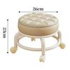 With Wheel Seat Sliding Wheel Low Stool Universal Wheel Small Stool Children Multi-Functional Shoe Changing Seat Round Stool