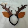 Hirschgeweih-Stirnband für Damen, Rentierhörner und -ohren, Haar-Accessoire für Weihnachten, Halloween, Cosplay, Partyzubehör