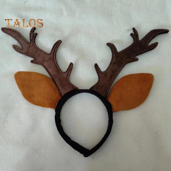 Hirschgeweih-Stirnband für Damen, Rentierhörner und -ohren, Haar-Accessoire für Weihnachten, Halloween, Cosplay, Partyzubehör