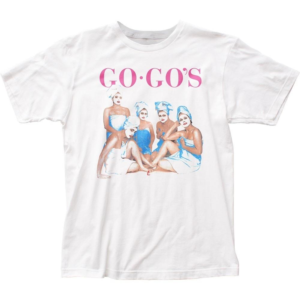 The GoGos Beauty And The Beat Mens T Shirt Music Classic Concert Band White Unisex T-Shirt XXXL