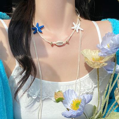 Hand-woven Shell Starfish Necklace Women's Fashion Seaside Vacation Style Waist Chain Personalized Niche Design Items