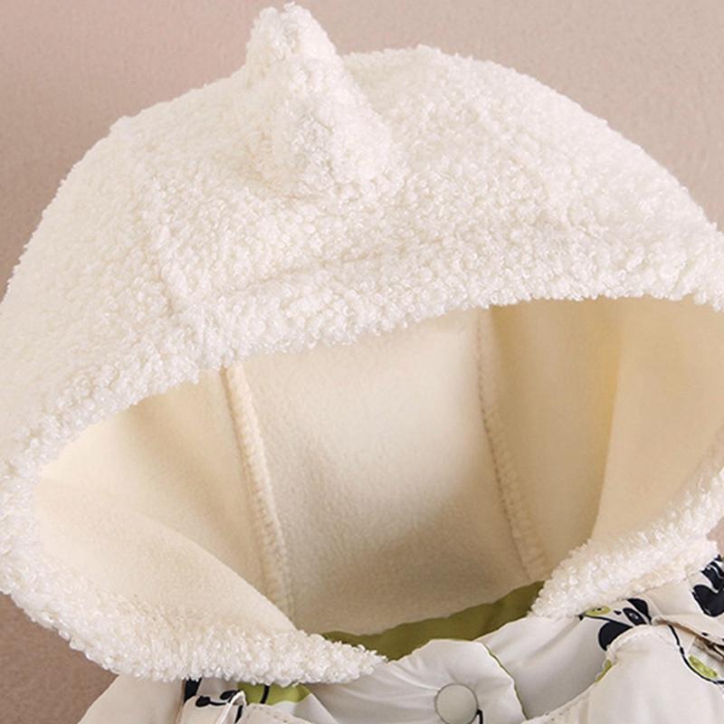 Infant Baby Winter Rompers Hooded Bodysuit