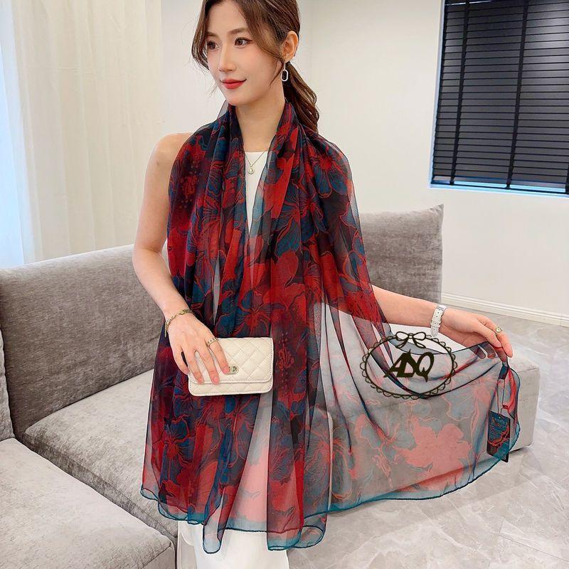 Yourou yarn ginkgo biloba beach towel travel vacation 111 * 181cm silk scarf women's elegant fashion scarf