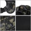 Adjustable Pet Harness Backpack Snack Big Dog Saddle Bag for Medium Large Dog Hiking Travel Outdoor Camouflage