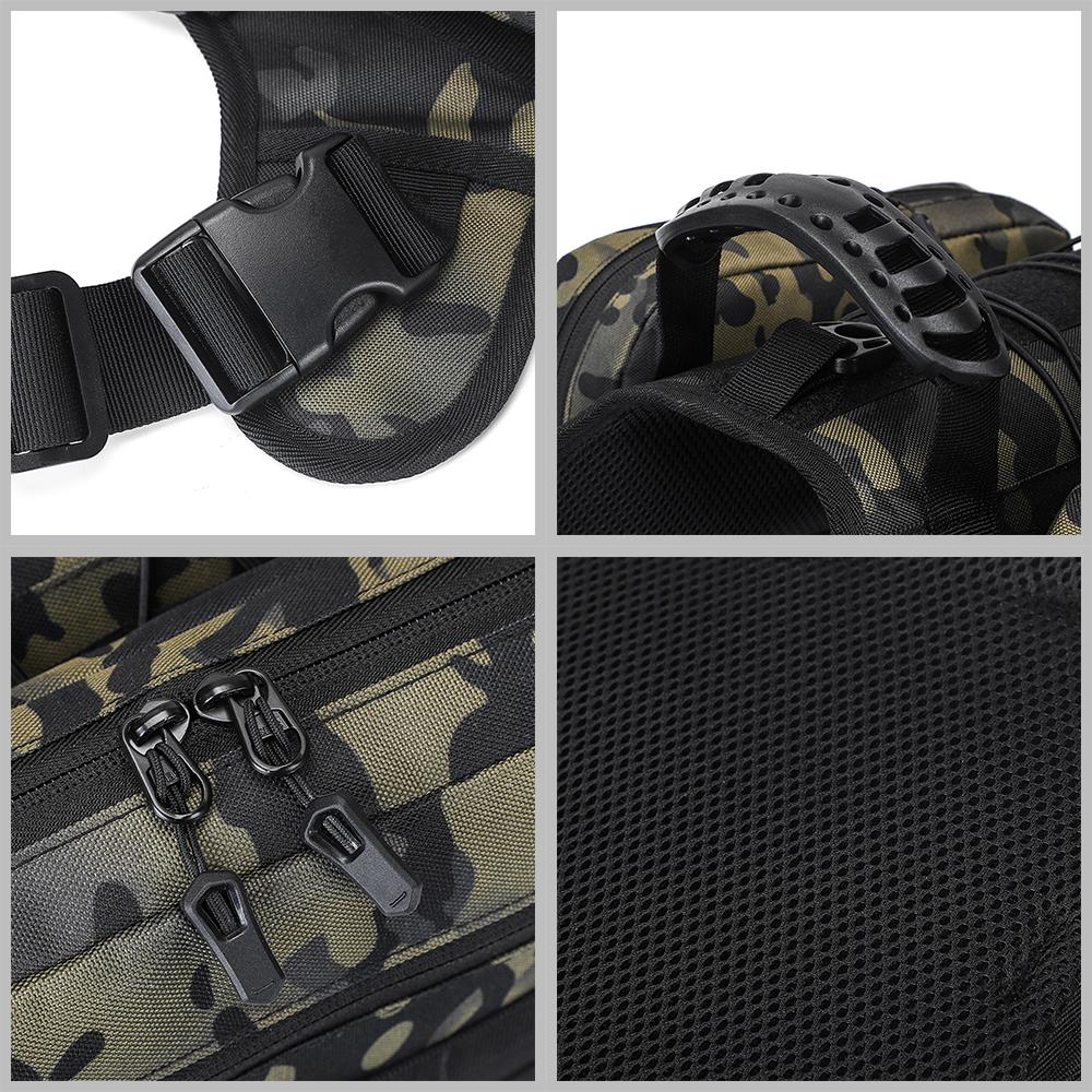 Adjustable Pet Harness Backpack Snack Big Dog Saddle Bag for Medium Large Dog Hiking Travel Outdoor Camouflage