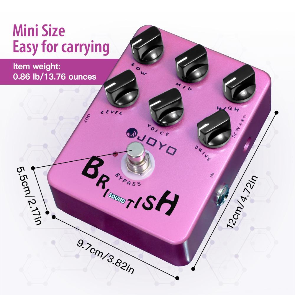 JOYO JF-16 BRITISH SOUND Overdrive Gitarrenpedal Liefert Wärme und Harmonische Overdrive-Sounds Klassische Verstärkersimulationspedale