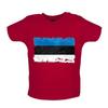 Estonia Grunge Flag - Kids T-Shirt Tees Top - Tallinn Europe Estonian Country