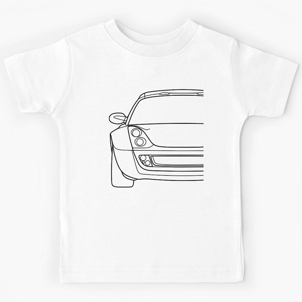 Smart Roadster 2003-2007 black lined art Kids T-Shirt 100