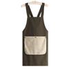 Unisex Waterproof Oil-Proof Cross-Back Towel Apron, Detachable and Easy-Clean, Perfect for Kitchen and Catering.