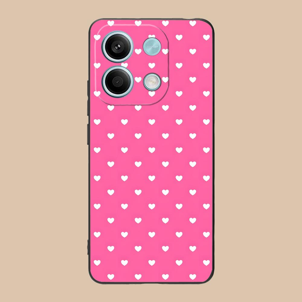 Pink Point Heart Mobile Phone Case for Xiaomi 15 14 13 12 Mi 11 T Ultra Lite Pro S X 5G Colorful Printing Cover Pretty Cover