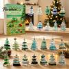 Ozean-Themen-Ornament Meeresglas Weihnachts-Adventskalender, 24-Tage-Countdown-Box mit saisonalen Dekorations-Accessoires Acryl-Baumschmuck,