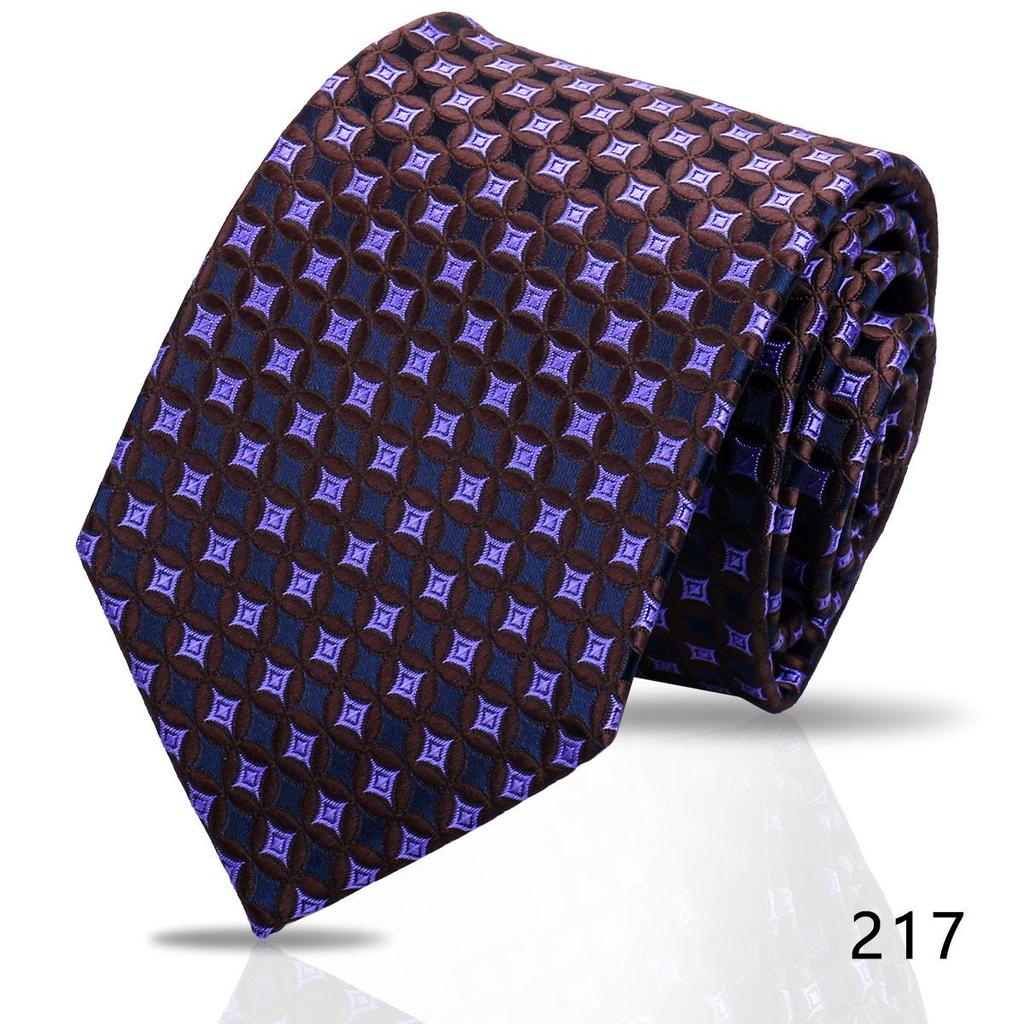 Men's High-Grade Black and Red Striped Silk Tie for Formal and Wedding Wear - 8CM