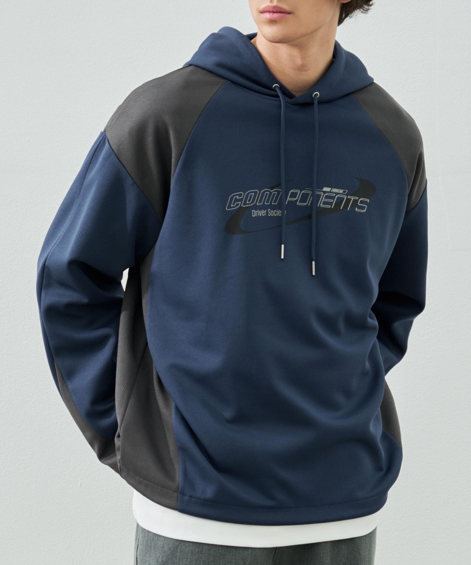 Drawfit Blockcore Jersey Hooded Long Sleeve [Navy] L