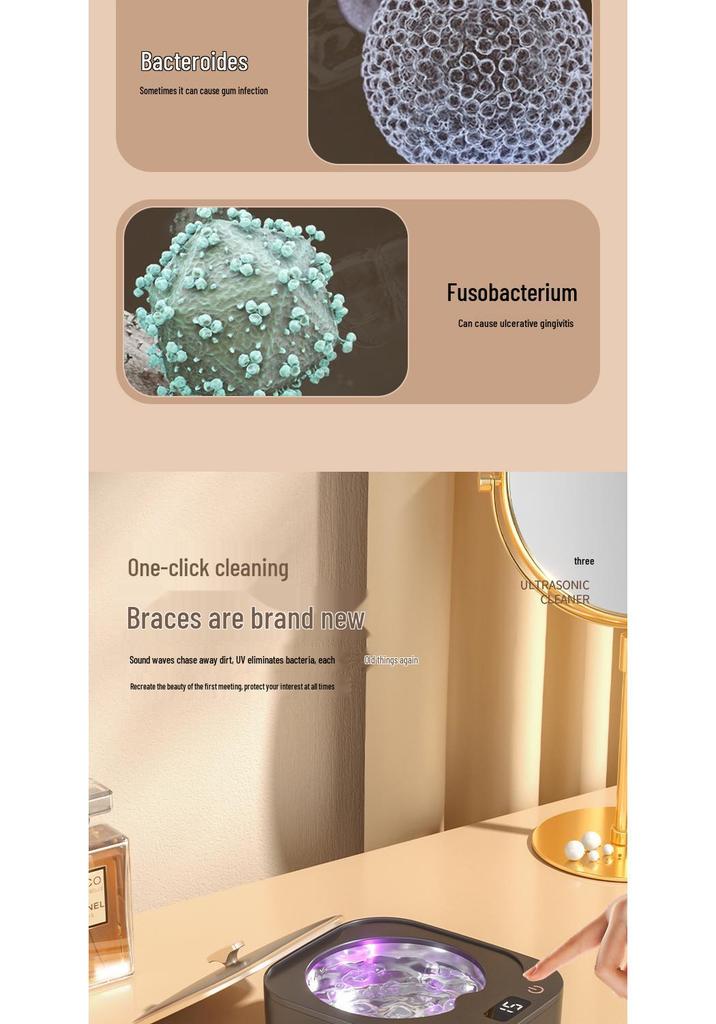 Ultrasonic Cleaning Device for Glasses, Jewelry, Braces & Contact Lenses