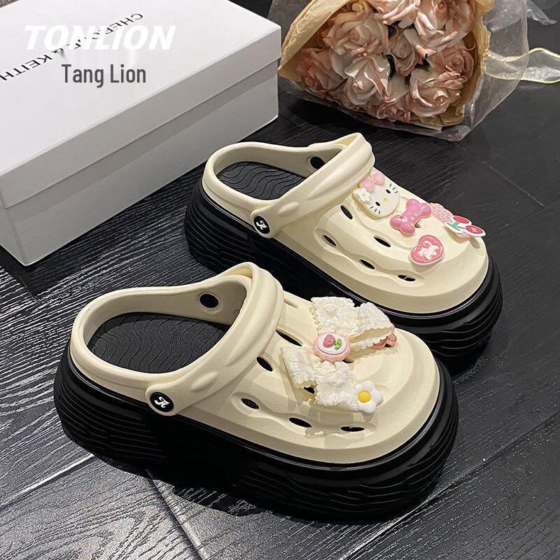 TonLion Women s Platform Breathable Beach Clogs 39/40