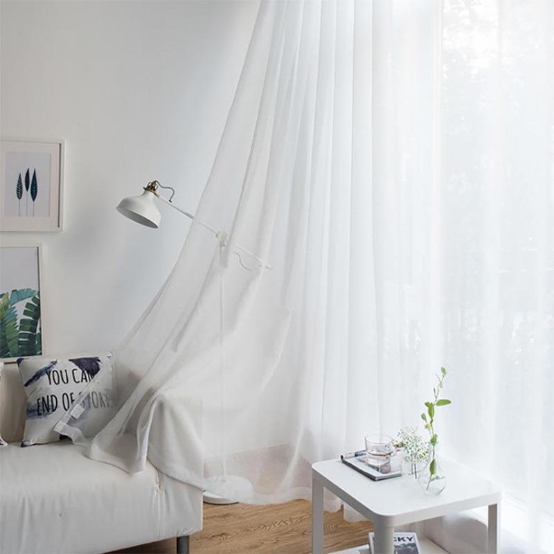 Modern Minimalist Terelyne Double Strand Sheer Curtain for Living Room, Bedroom, and Study