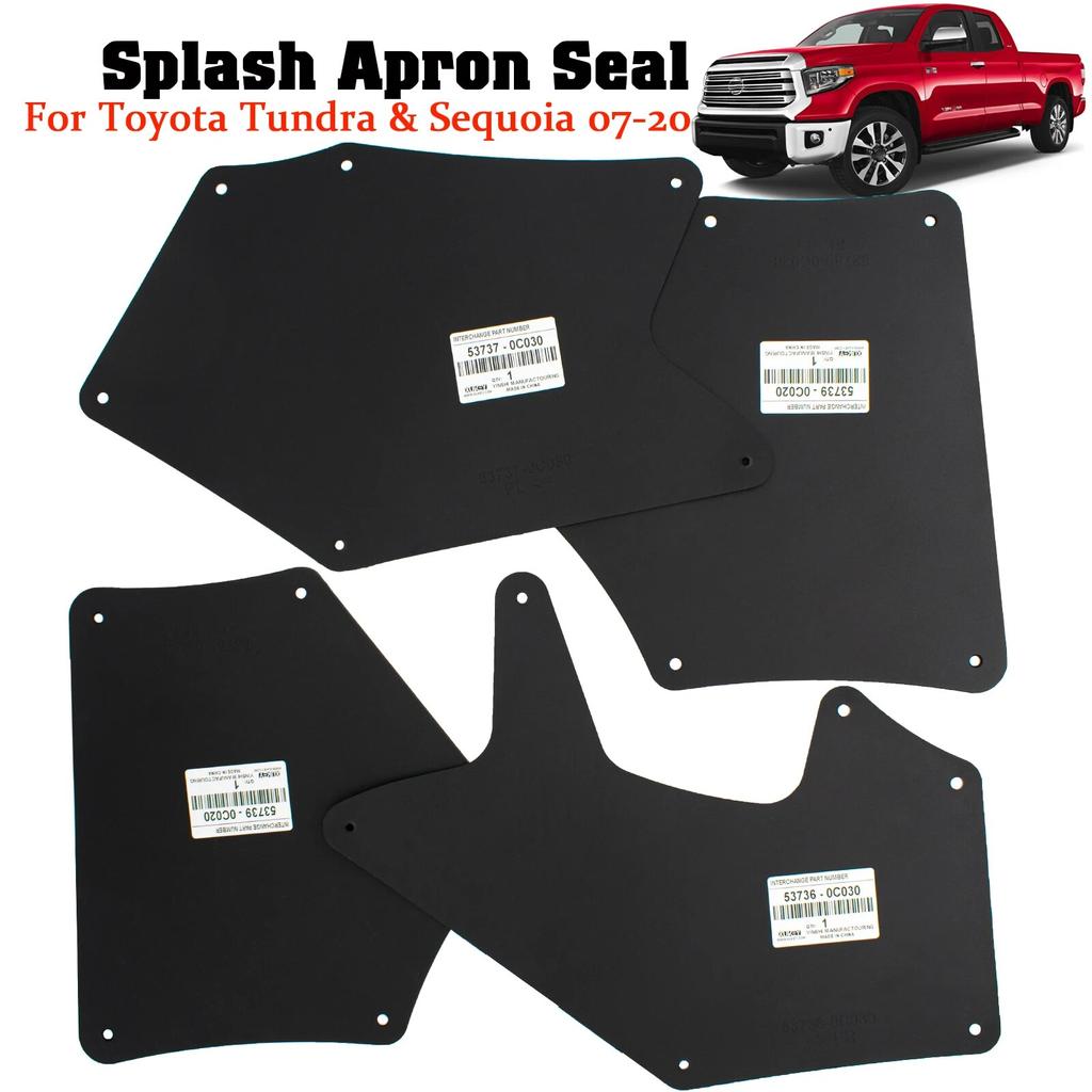 Fender Liners Splash Shield for Toyota Tundra Sequoia 2007- Apron Seal Mud Flaps Mudflaps Mudguards Guards Clips Retainer