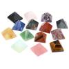 1Pc Reiki Healing Crystal Pyramid Ornament Decoration Energy Natural Stone Quartz Agate Amethyst Jade Gemstone Home Decor Jewelry Mini Furnishings 4cm