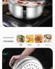 Thickened 304 Stainless Steel Soup & Milk Pot with Steamer for Induction & Gas Cookers