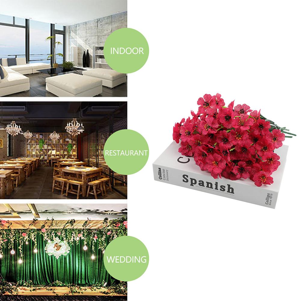 Artificial Flower Greenery Simulated Flower Violet Simulation Filigree Flower Faux Plastic Flowers for Party Decoration