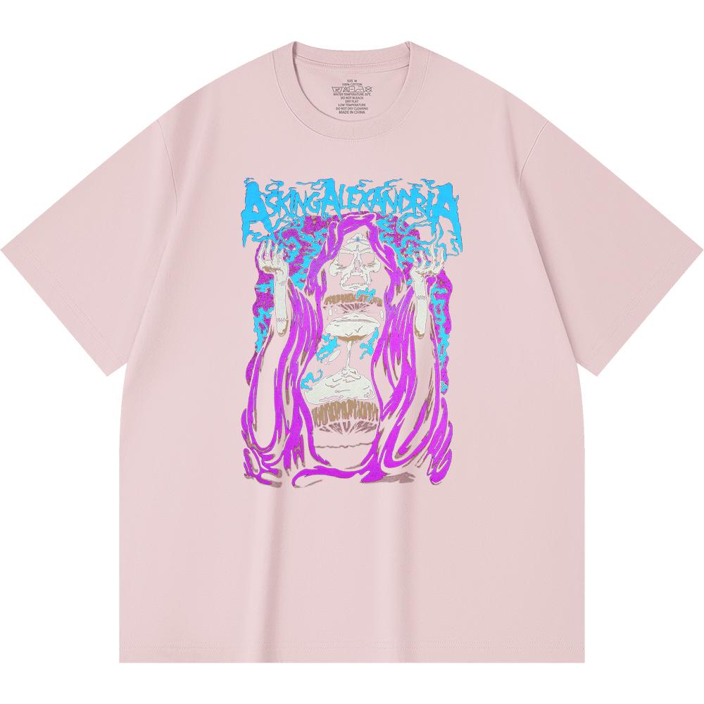 T-shirt Heavy Metal 100% Cotone 230 Gsm Stampa Band Rock Musica Popolare Unisex T-shirt Pesante in Cotone