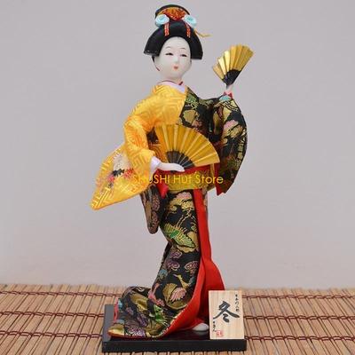 Exquisite 30cm Japanische Kimono-Puppen Handarbeit Japanische Geisha-Puppen Volks für Kulturbegeisterte Einzigartige Geschenksuchende D57B
