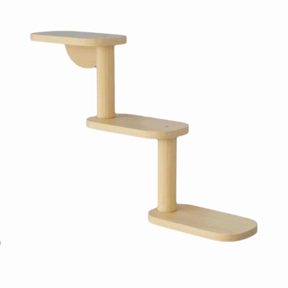 Space Saving Cat Climbing Shelves Solid Wood Cat Sisal Scratching Post  Multi-Cat Household хаки