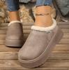 Fashion Winter Warm Fluffy Women Slippers House Shoes Women Outdoor Cotton Shoes Women Indoor Plush Padded Slippers Female Snow Boots