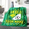 1pc Leon logo Blanket with Custom Name, Gift, for Men and Women, Soft Blanket, Good for Sofa Bed Couch Travel, Lightweight Flannel Blanket