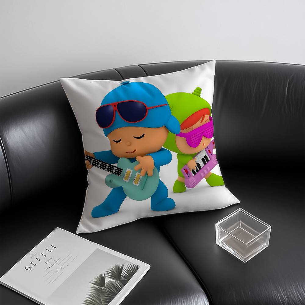 Cute BBoyGirlPPocoyo Pillow Case Antidustmite Invisible zipper Sofa Bed