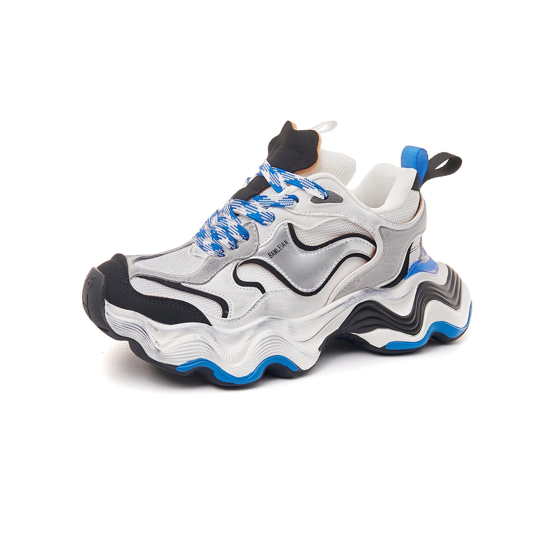 

2025 new spring men and women couples wave retro thick sole heightening casual sports shoes Paris 10th generation 40