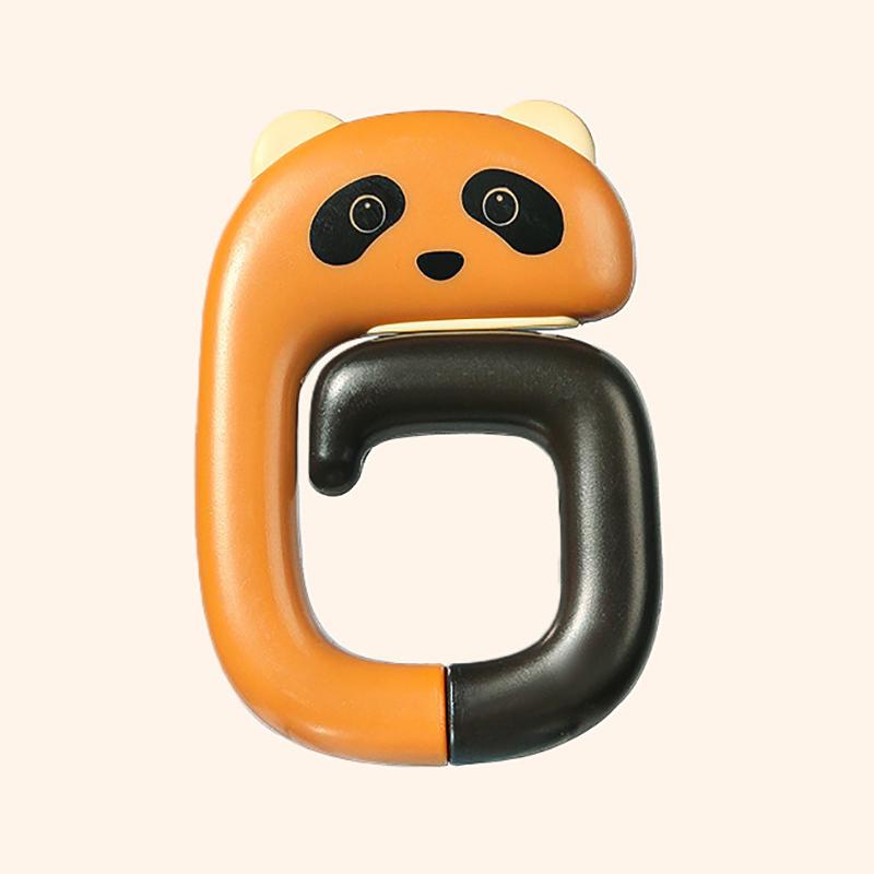 

Дорожный портативный полиэтиленовый пакет с милым животным крючком для подвешивания декоративного настольного кошелька 7.5*3.5cm оранжевый